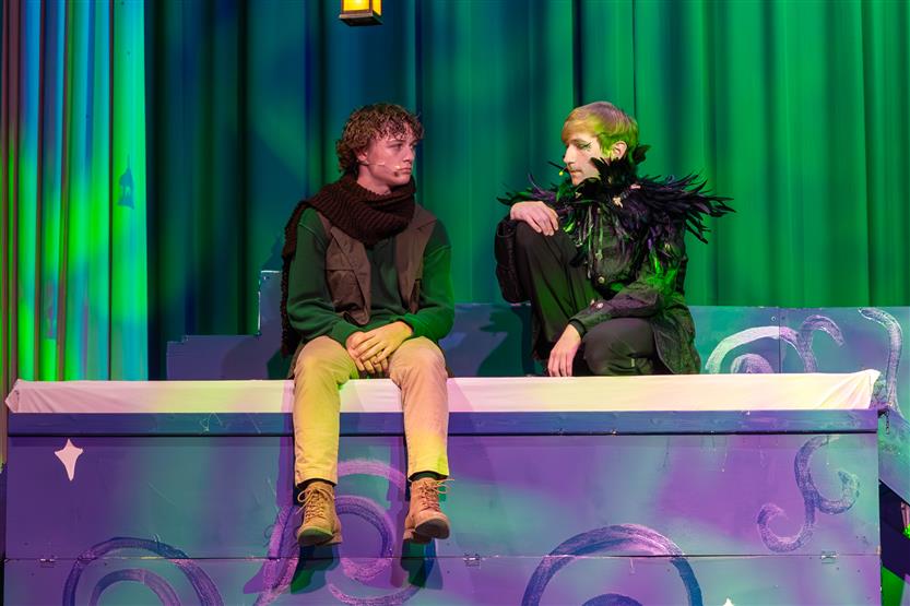 Students perform onstage